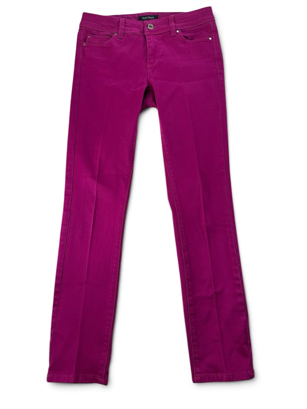 White House Black Market Women’s 2 Magenta Straight-Leg Jeans
